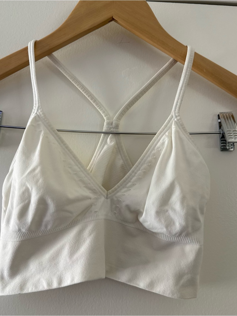 SPANX White Seamless Wirefree Bralette